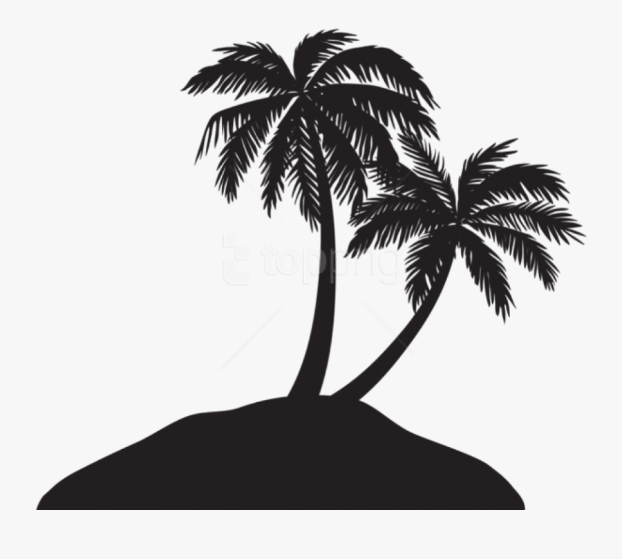 Palm Tree Clipart High Resolution - Palm Tree Silhouette Png, Transparent Clipart