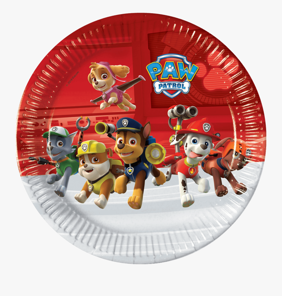 Paw Patrol Paper Plates - Paw Patrol Plastik Tabak, Transparent Clipart