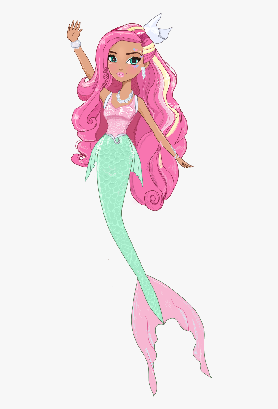 Mermaid Png Pic - Mermaid Transparent, Transparent Clipart