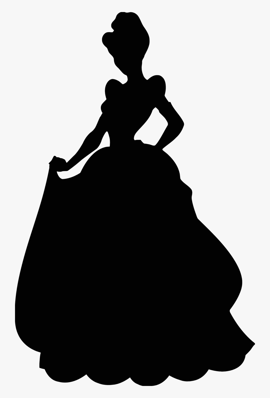 Cinderella Silhouette Disney Princess - Cinderella Silhouette Clipart, Transparent Clipart