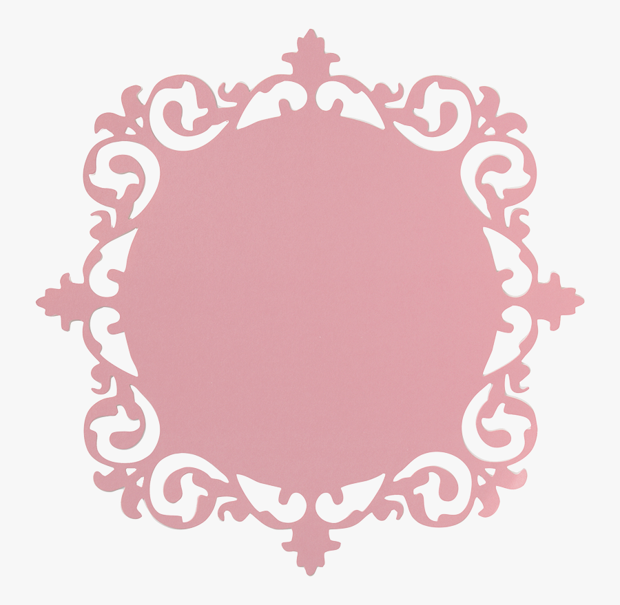 Frame Pink X Cardstock Paper Crafts Cutting - Pink Circle Frame Png, Transparent Clipart