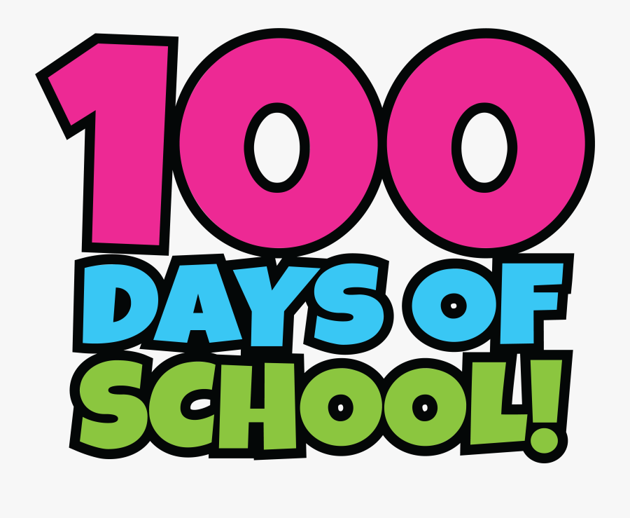 100 Days Of School Sign, Transparent Clipart
