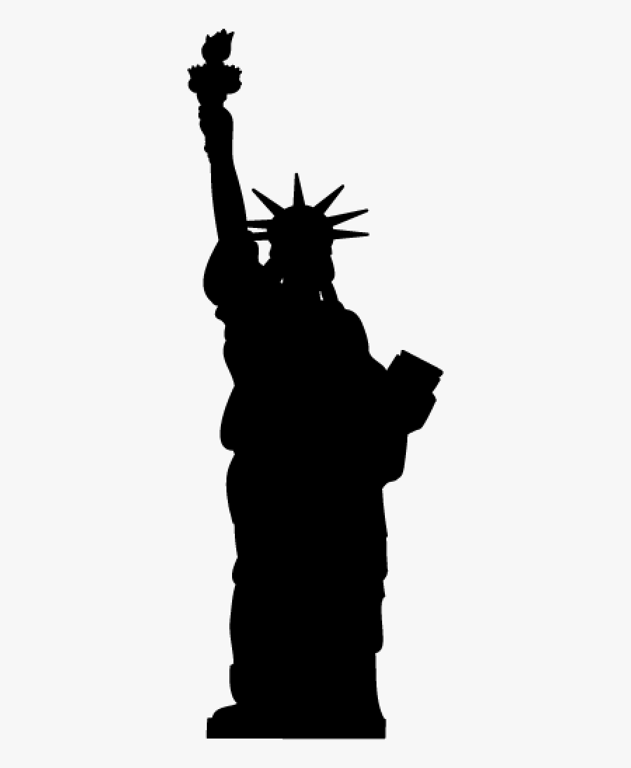 Statue Of Liberty Silhouette - Silhouette Statue Of Liberty Clipart, Transparent Clipart