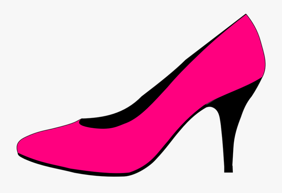 Pink Clipart Stilettos - Pink High Heel Cartoon, Transparent Clipart