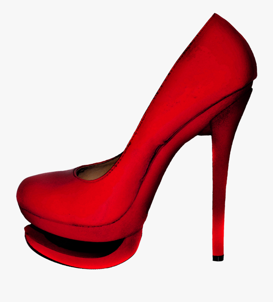 Red High Heels Shoes Feminine Png Image - Scarpe Rosse Da Sposa, Transparent Clipart