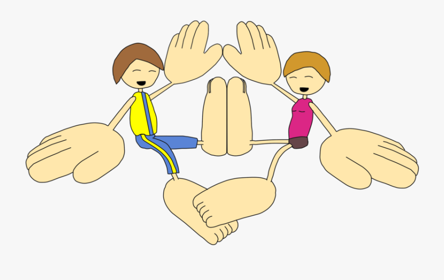 Clip Art Hands And Feet - Big Hands And Feet Cartoon, Transparent Clipart
