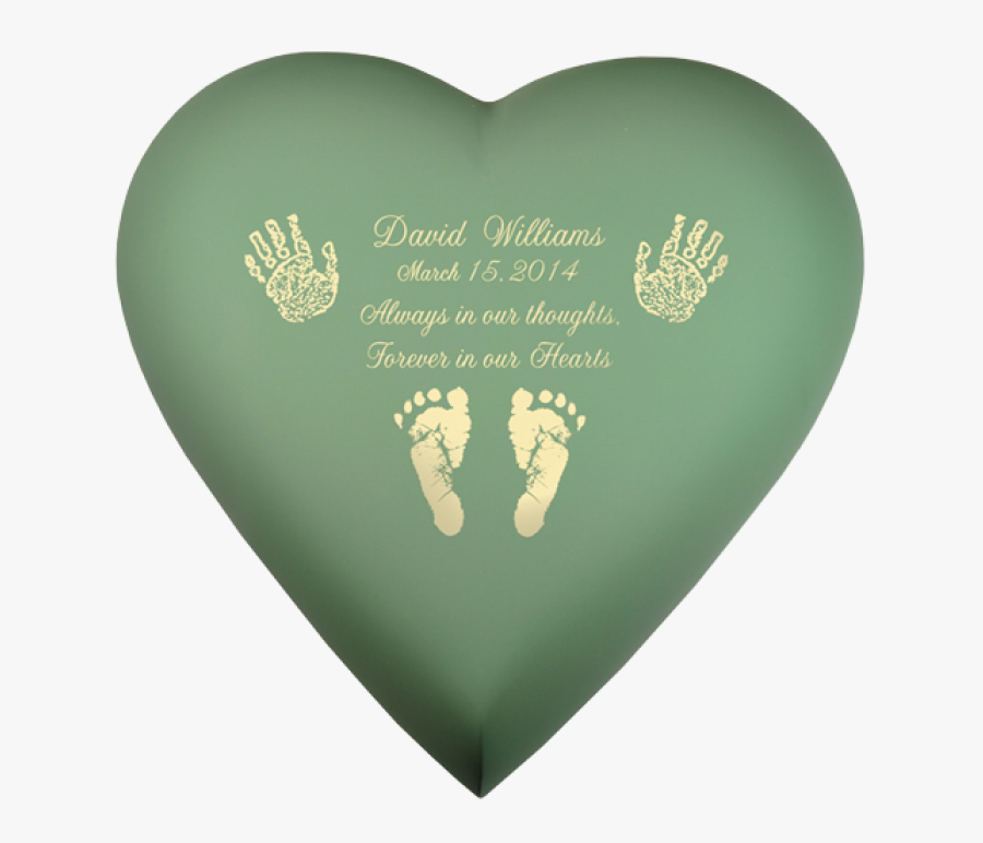 Brass Heart Sage Actual Hands Or Feet Prints Option - Urn, Transparent Clipart