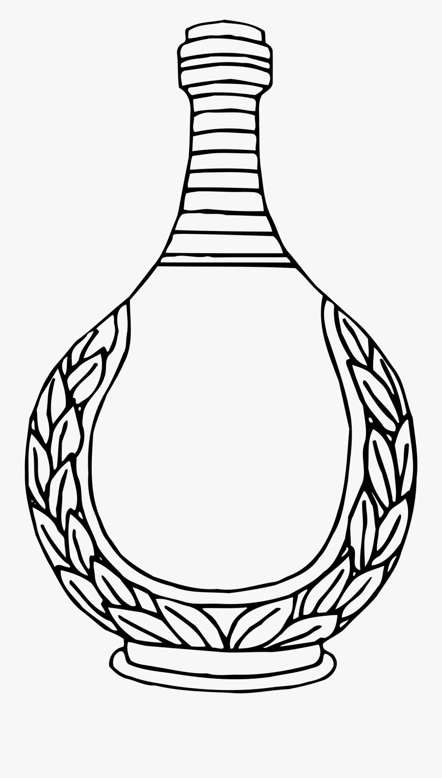 Vase 54 Line Drawing Clip Arts - Vase Drawing With Design, Transparent Clipart