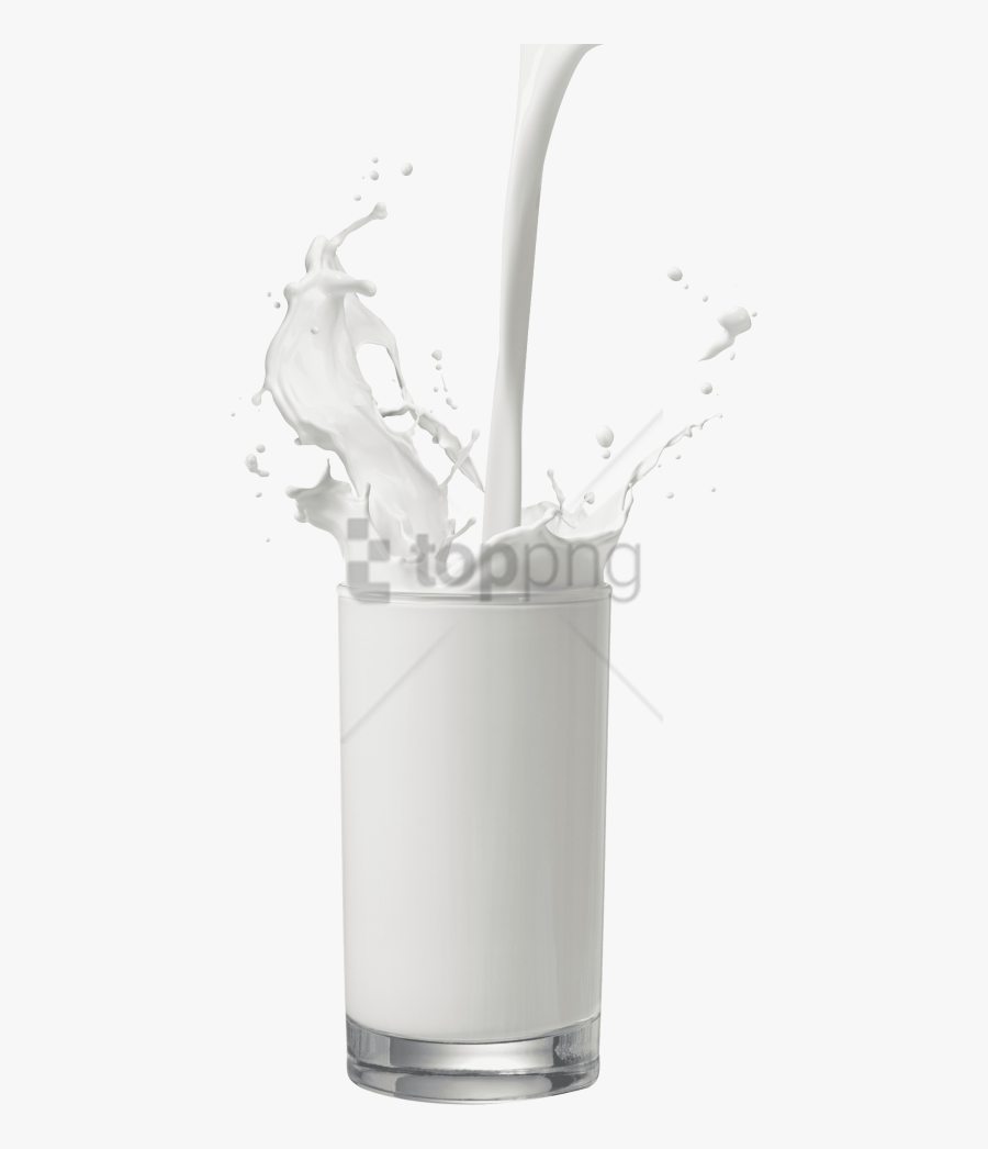 White,illustration,black And - Glass Of Milk Png, Transparent Clipart