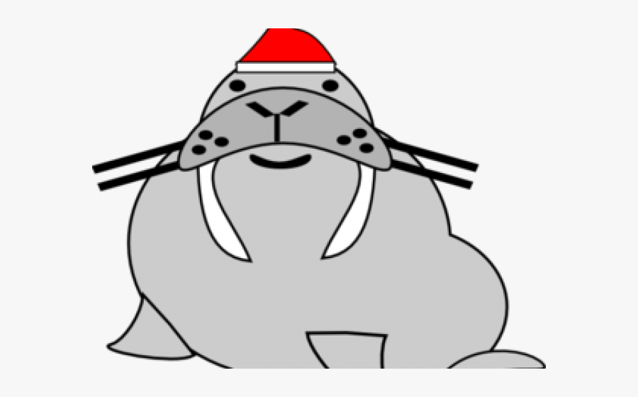 Book Clipart 1953 Publicdomain - Santa Walrus, Transparent Clipart