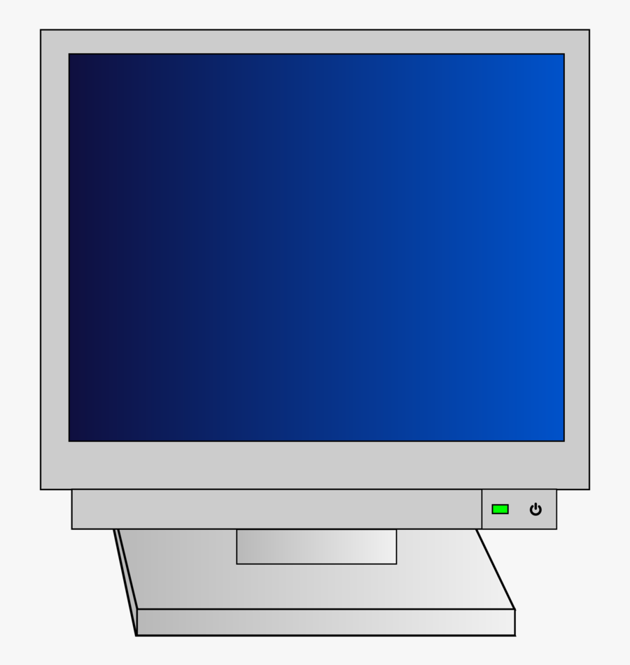 Crt Monitor With Power Light - Clipart Computer Monitor, Transparent Clipart