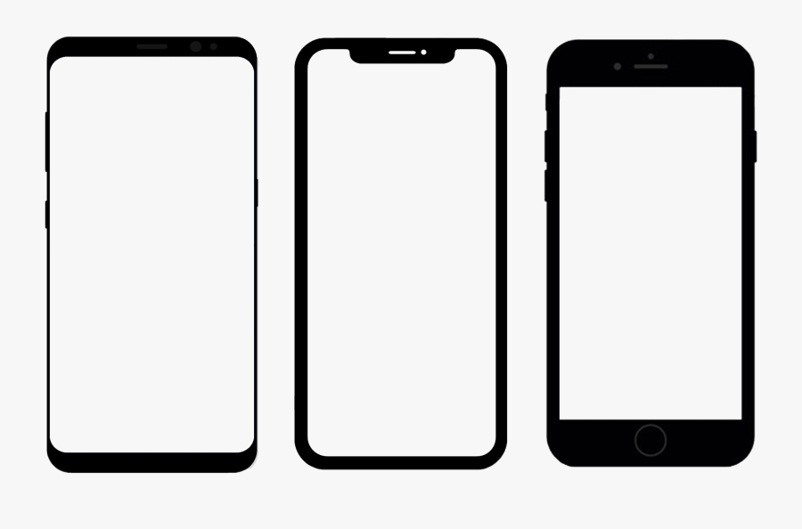 Mobile Transparent Png - Empty Iphone X Frame, Transparent Clipart