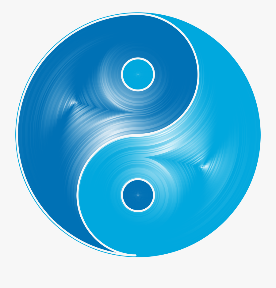 Transparent Philosopher Clipart - Ying Yang Blue Png, Transparent Clipart