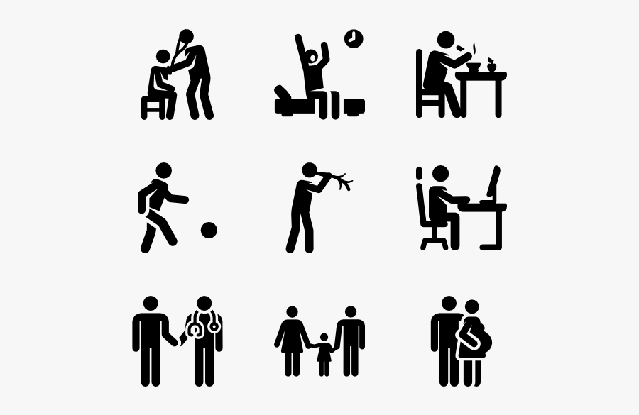 People,social Group,font,line,line Art,silhouette,band - Hospital People Icon, Transparent Clipart