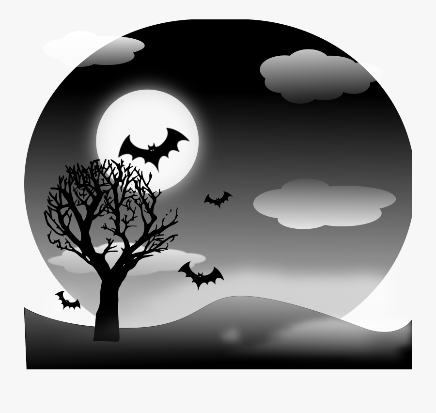 Clipart Clouds Halloween - Landscape Halloween Border Clipart, Transparent Clipart