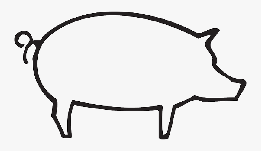 Barn Outline Clipart - Pig Outline Png, Transparent Clipart
