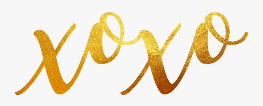 #xoxo #gold #words - Transparent Xoxo Gold Png, Transparent Clipart