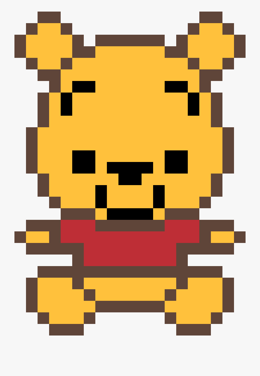 Winnie The Pooh - Winnie The Pooh Pixel Art, Transparent Clipart