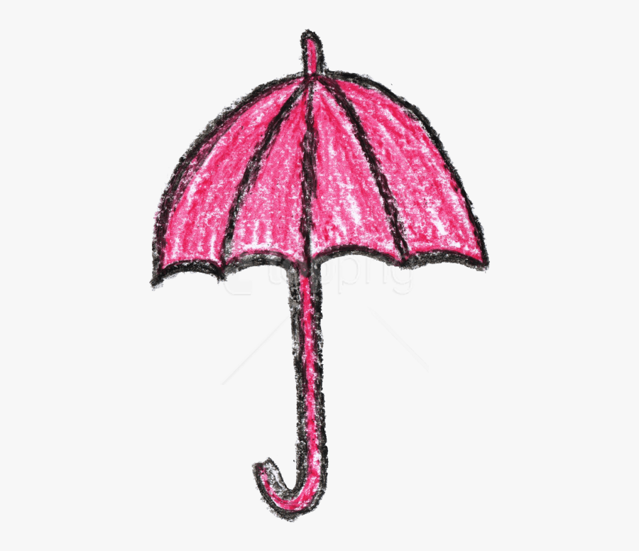 Free Png Crayon Umbrella Drawing Png - Crayon Drawing Of Umbrella, Transparent Clipart