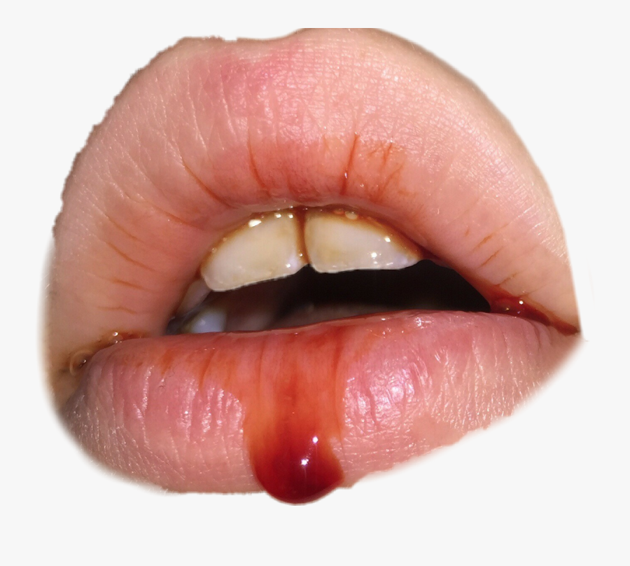 Sad Mouth Png Blood Sad Death Spooky Sad Lips Teeth - Transparent Sad Mouth Png, Transparent Clipart