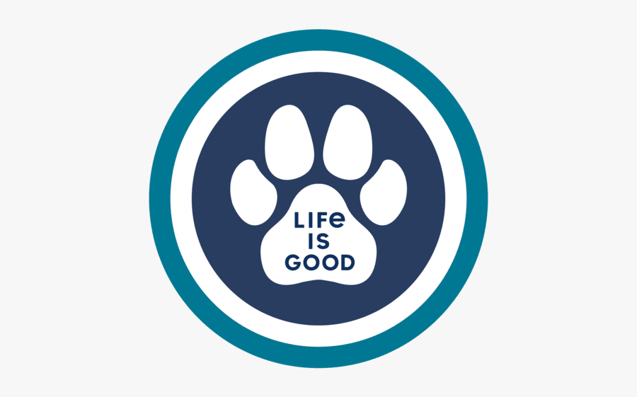 Paw Coin Magnet - Blue Life Is Good Sticker, Transparent Clipart