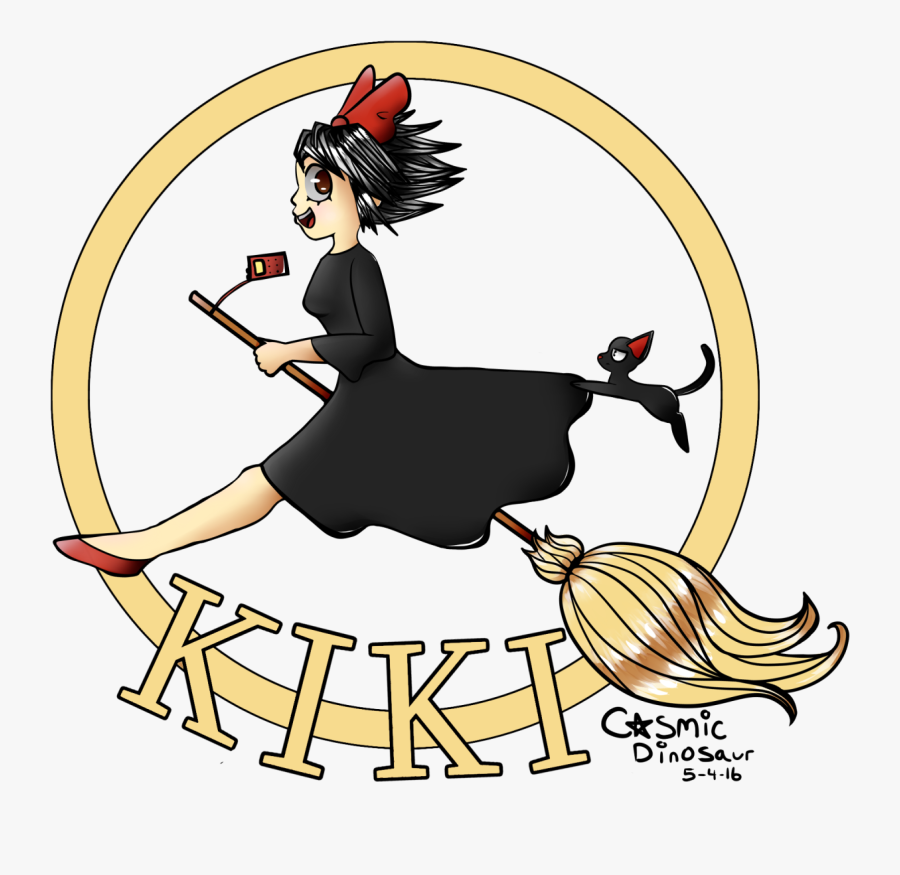 A Drawing Of Kiki From Kiki’s Delivery Service, One - Cartoon , Free