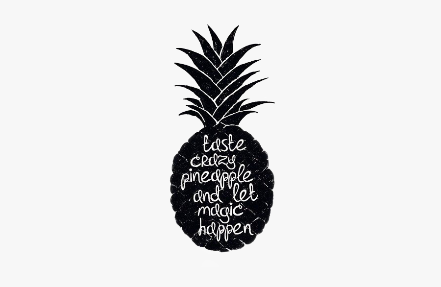 #pineapple #black #fruit #interesting #summer #party - Fruit Quotes A4, Transparent Clipart