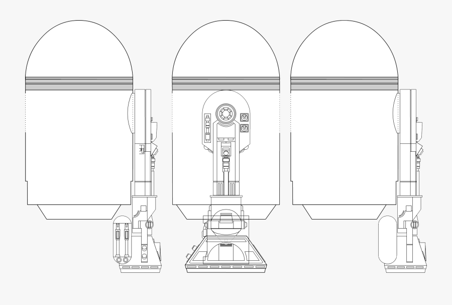 Transparent Blue Print Png - R2d2 Blueprint, Transparent Clipart