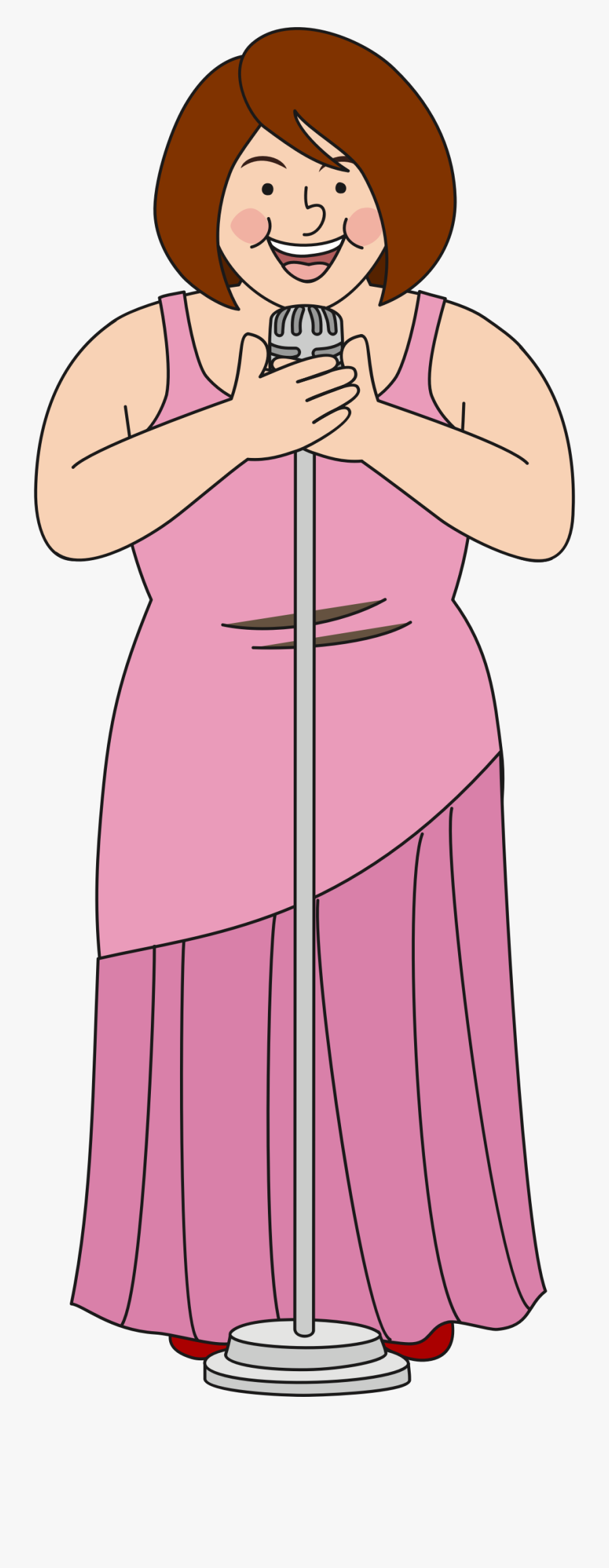 Singer Clipart Woman Singer - Illustration, Transparent Clipart