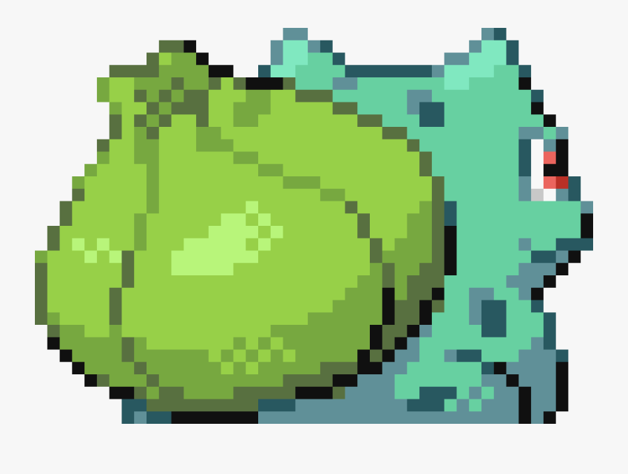 Pokemon Firered/leafgreen- Bulbasaur Back - Simple Pixel Art Girl, Transparent Clipart