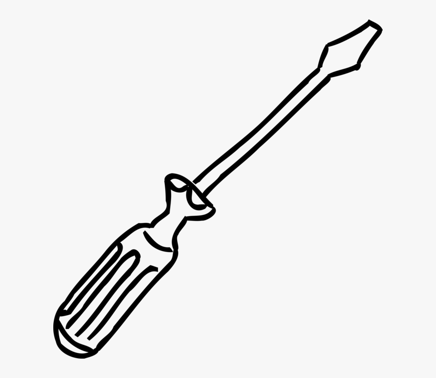 Tool Drawing Screwdriver - Line Art , Free Transparent Clipart - ClipartKey