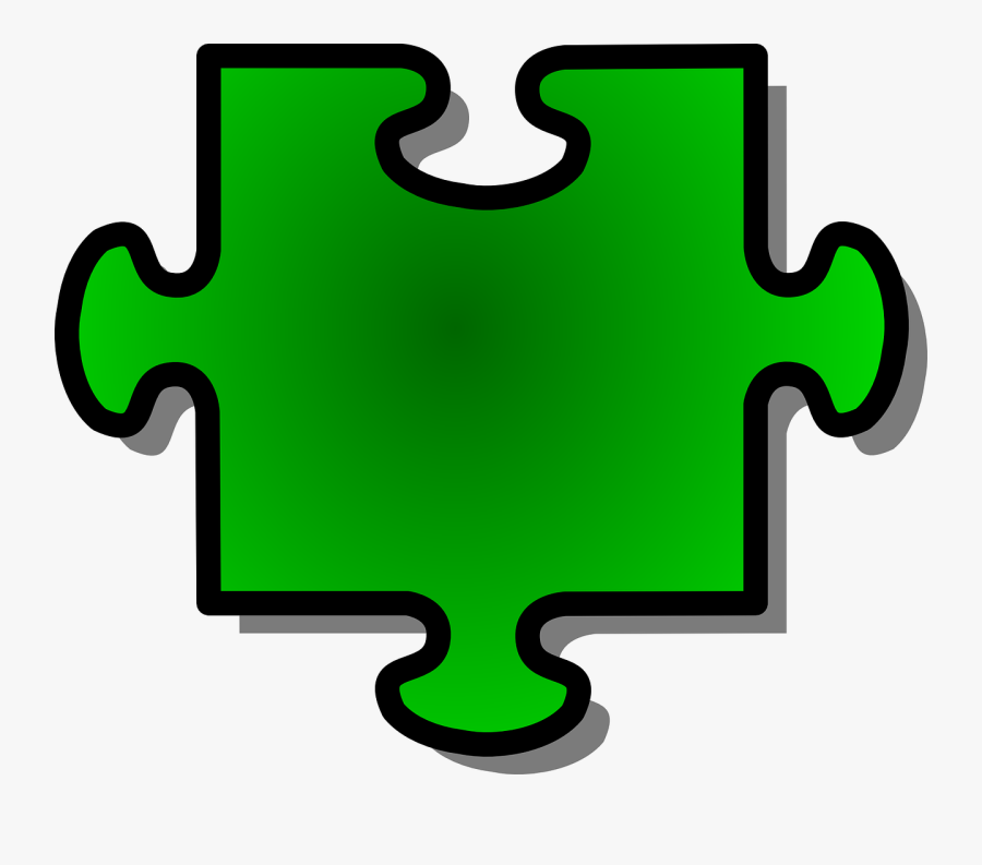 Jigsaw Puzzle Piece Shape Green Png Image - Puzzle Pieces Clip Art, Transparent Clipart