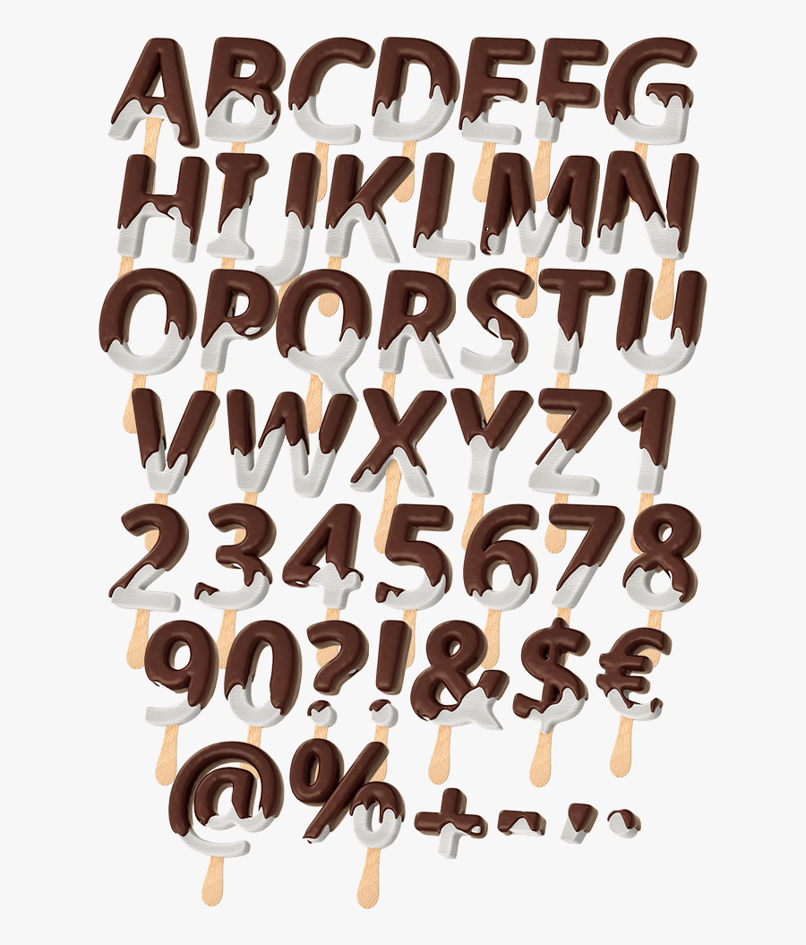 Clip Art Ice Cream Melt Font - Melting Font, Transparent Clipart
