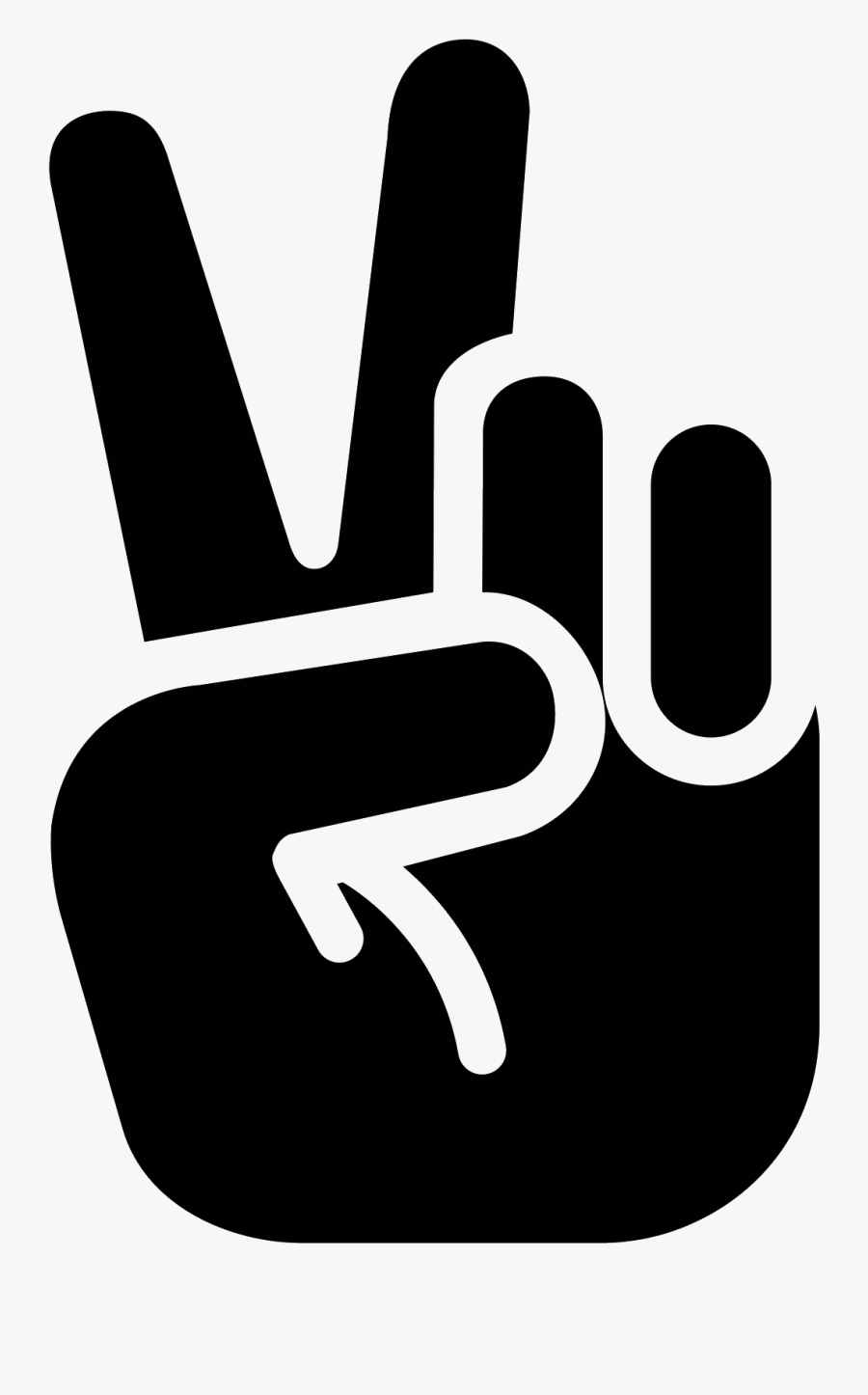 Sign,graphics,clip - Peace Hands Sign Png, Transparent Clipart
