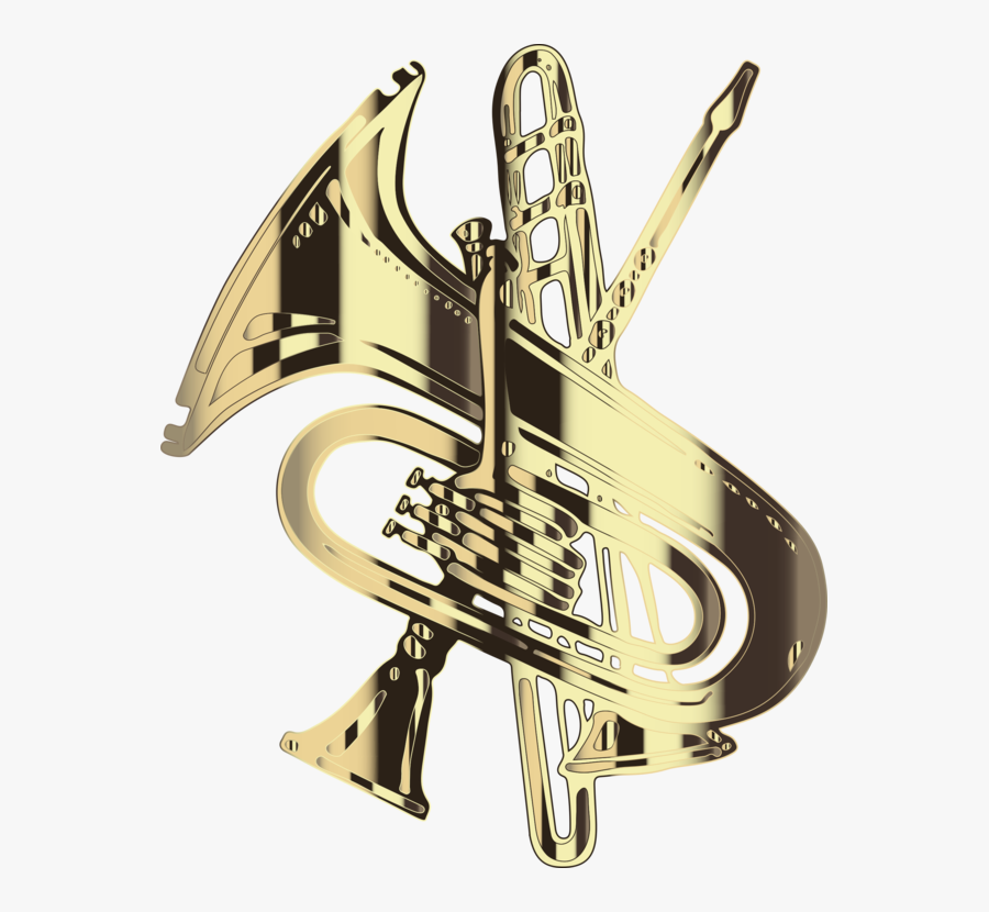 Mellophone,metal,brass Instrument - Brass Instruments Logo, Transparent Clipart