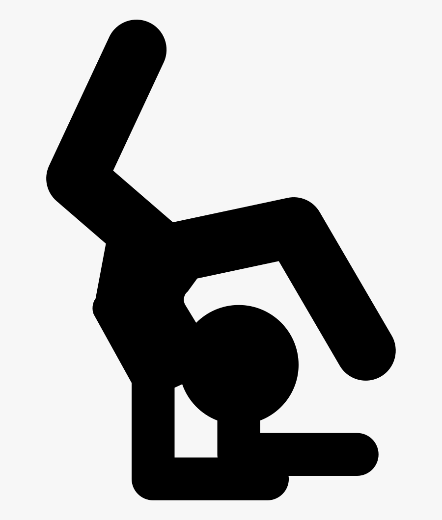 Svg Silhouette Gymnast - Gymnast Icon, Transparent Clipart