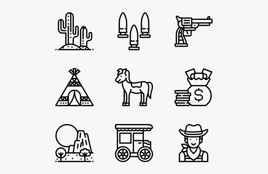 Cowboy Svg Rope Silhouette - Design Icon, Transparent Clipart