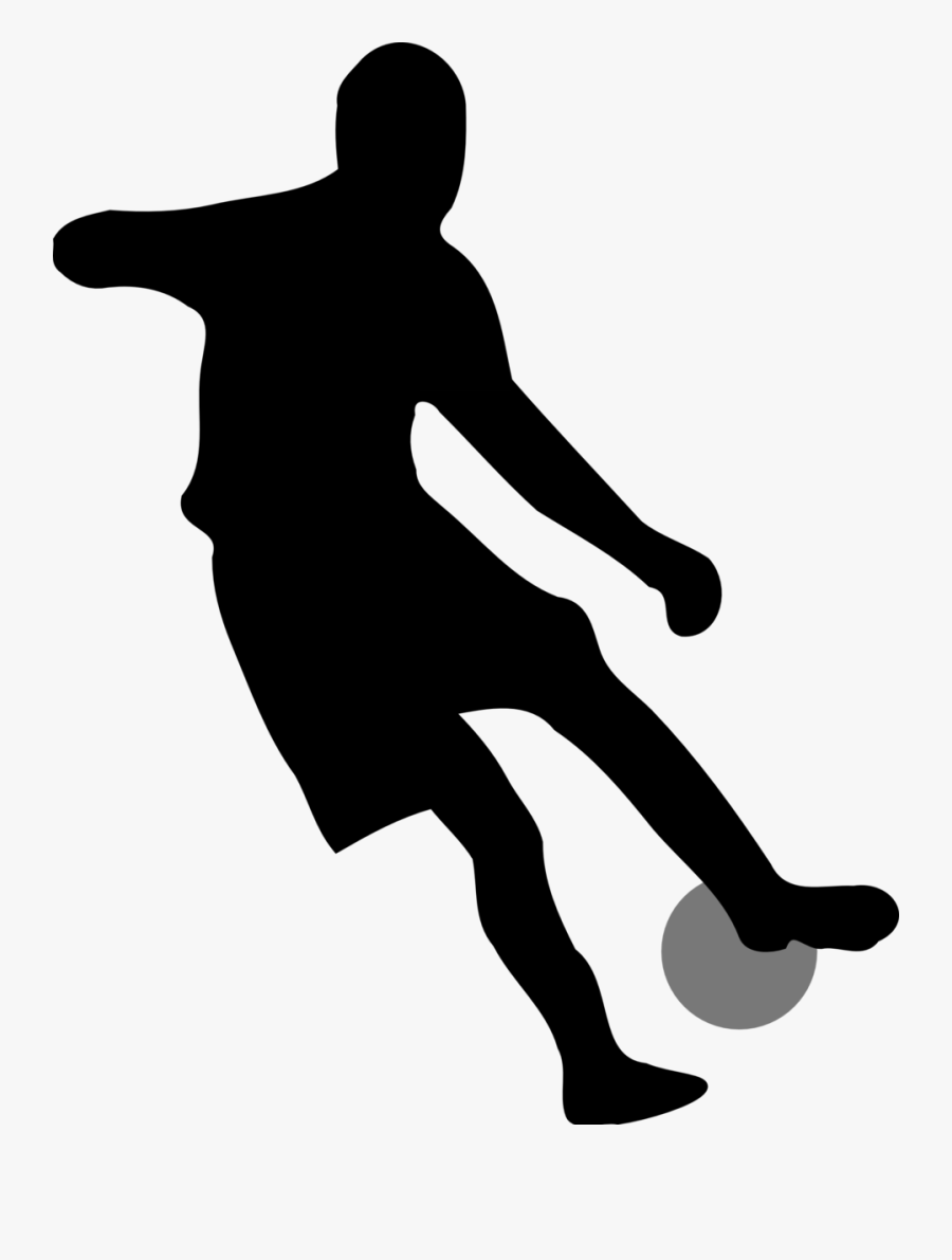 Standing,human Behavior,silhouette - Soccer Player Silhouette No Background, Transparent Clipart