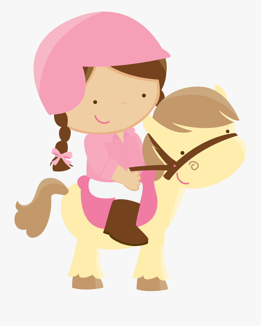 Niña En Caballo Animado, Transparent Clipart