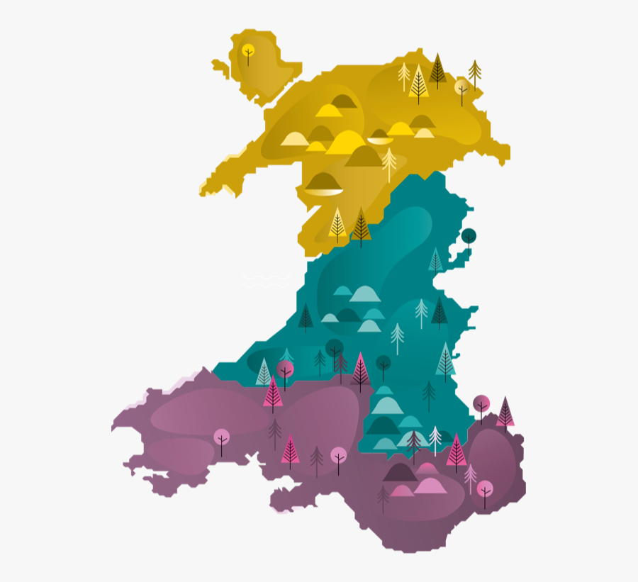 Map Of Wales Clipart, Transparent Clipart