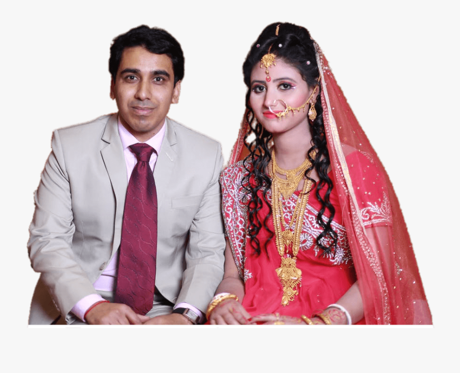 Married Couple Traditional Saree - Keya Seth Bridal Makeup, Transparent Clipart