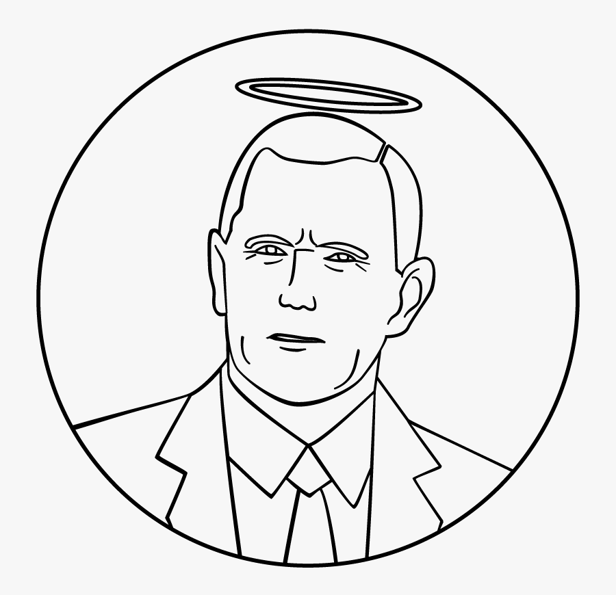 Transparent Pence Png - Mike Pence Vice President Drawing, Transparent Clipart