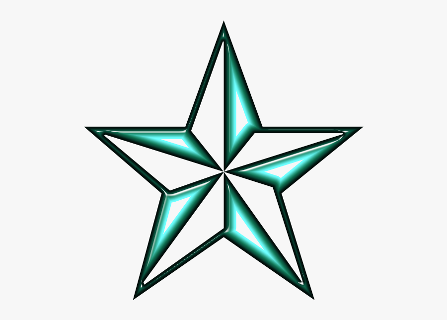 Deep Green Star - Five Pointed Star Vector , Free Transparent Clipart