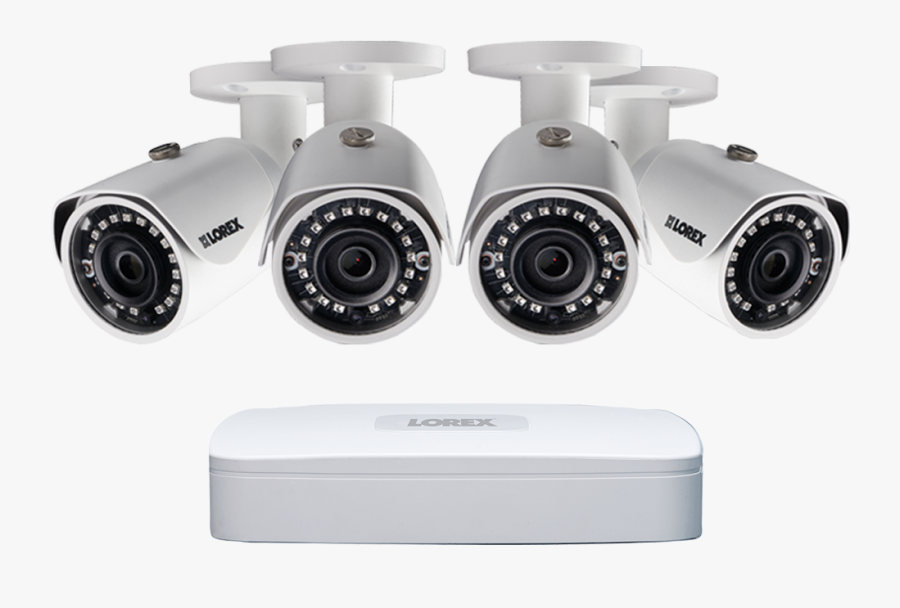 2k Ip Security Camera System With 4 Channel Nvr And - Ip Security Cameras, Transparent Clipart