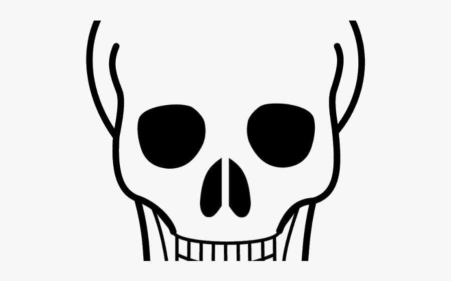 Easy Skeleton Head Drawing, Transparent Clipart