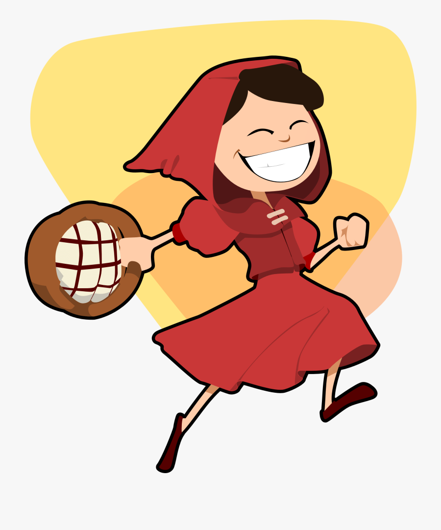 Little Red Riding Hood Clipart - Little Red Riding Hood Happy, Transparent Clipart