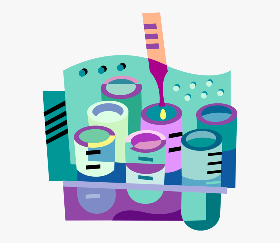 Vector Illustration Of Laboratory Testing With Test, Transparent Clipart