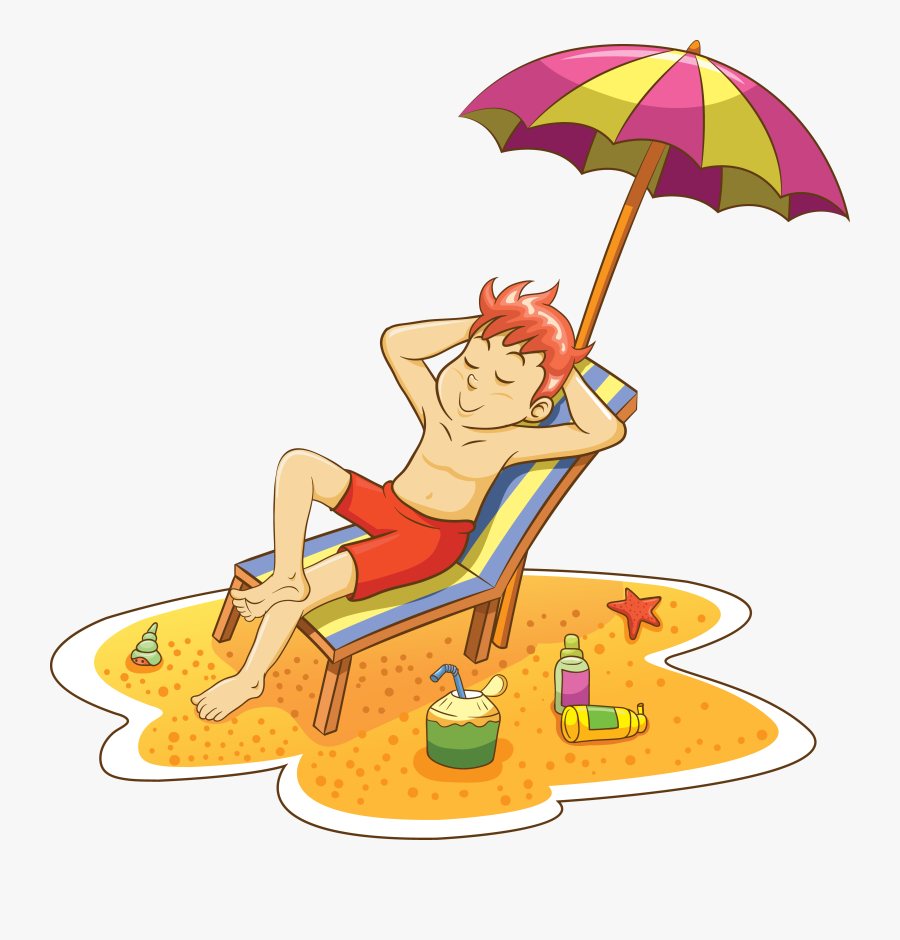 Hammock Clipart Woman - Sleeping On Beach Vector, Transparent Clipart