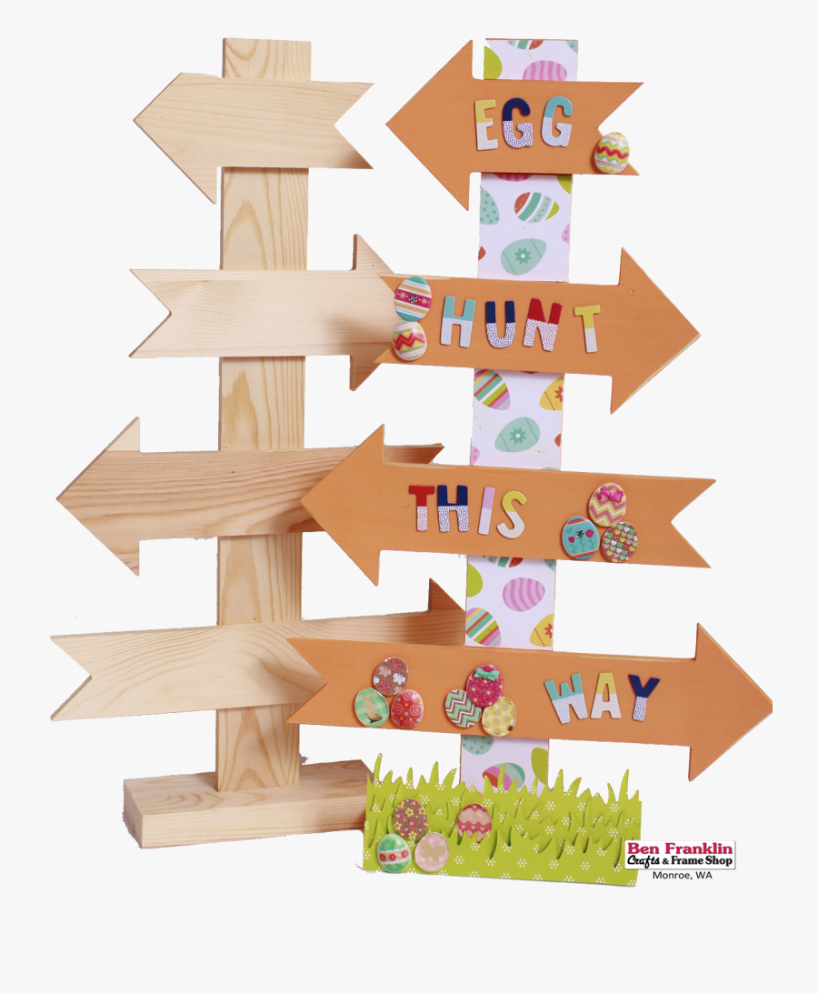 We Just Painted The Arrows Of Our Directional Sign - Transparent Clip Art Egg Hunting Frame, Transparent Clipart