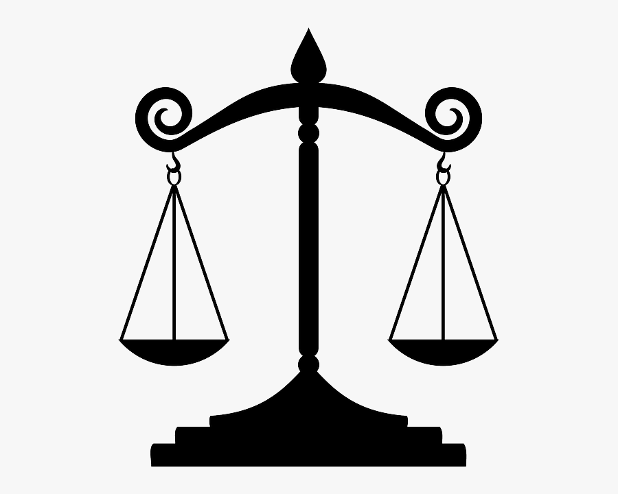 Law Balance Scale - Rule Of Law Drawing, Transparent Clipart